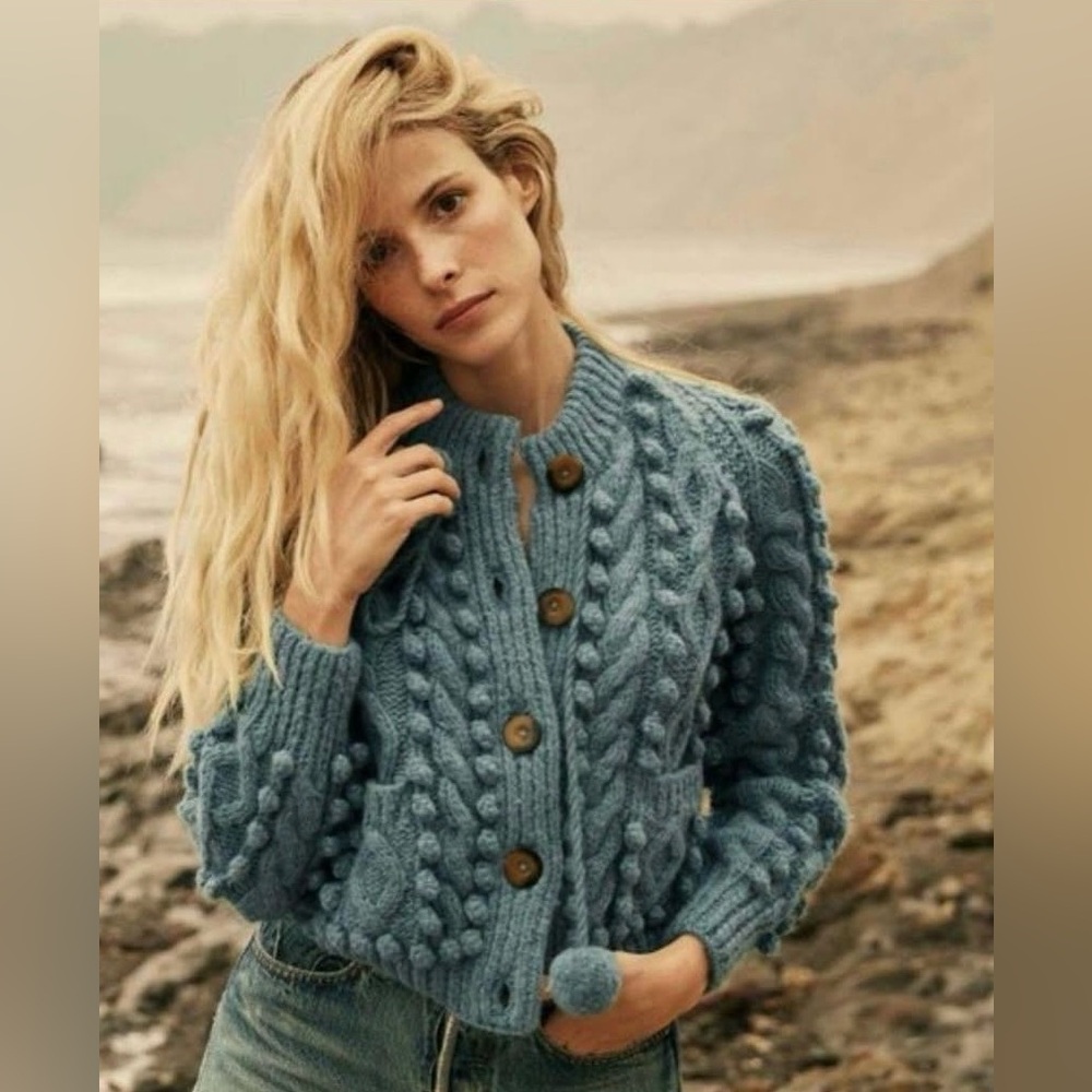 Doen Pomme Cardigan -Small - Monaco Blue